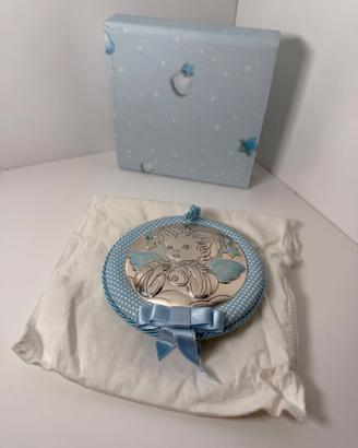Valenti&Co Angelo in Argento con Dettagli Celeste
