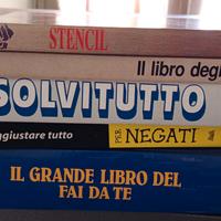 libri vari fai da te,pesca,lavorazione legno ecc..