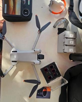 dji mini 3 pro,dji rc,3 batterie,filtri ND,come nu