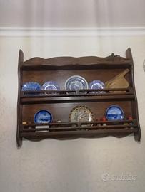 Piattaia in legno massello noce