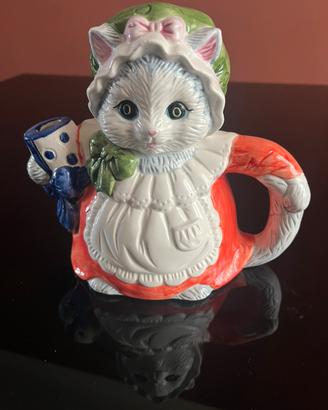 Teiera ceramica Heritage Mint a forma di gatto