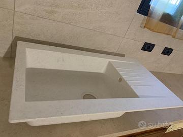 Lavandino in resina color avena