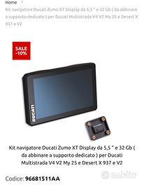 Navigatore Ducati Garmin Zumo XT