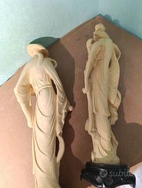 Statue Giapponesi Alte 50 Cm In Resina Originali