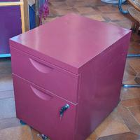 classificatore metallo 2 cassetti su ruote