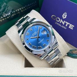 🔵ROLEX DATEJUST 41 AZUL ROMAN DIAL REF.126300