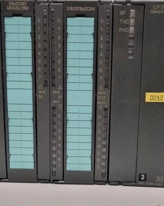 PLC S7-300 cpu313c+modulo rs485+3 moduli in sm321+