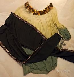 set leggings paillettes + blusa ampia