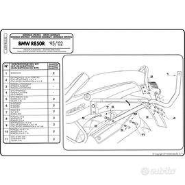 Kit Bmw R850R R1100R montaggio bauletto Givi 635F