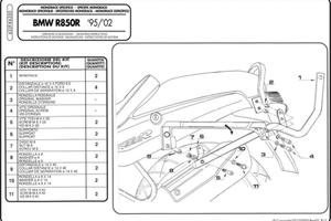 Kit Bmw R850R R1100R montaggio bauletto Givi 635F