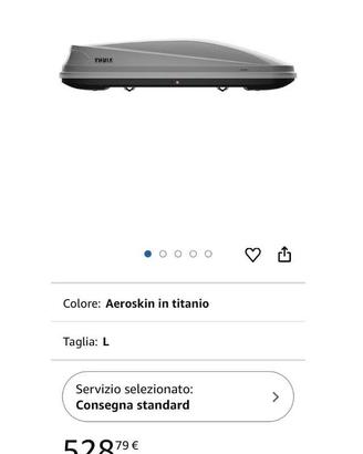 Portapacchi thule xxl 215 cm usato due volte