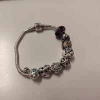 Bracciale Pandora originale 18 cm con 7 charms + o