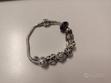 Bracciale Pandora originale 18 cm con 7 charms + o