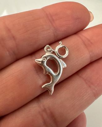 Charm delfino in argento 925