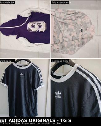 set Adidas size s 1.Tshirt e 2 felpe Grado B 