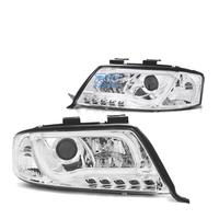 FARI AUDI A6 4B 01-04 LUCE DIURNA A TUBO FONDO CRO