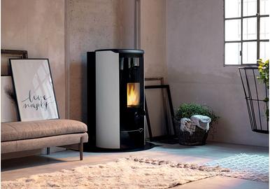 STUFA A PELLET ECOFIRE JACKIE IDRO 26 ACS BIANCA
