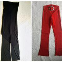 Vestito nero sera e Pantaloni fibia rossi