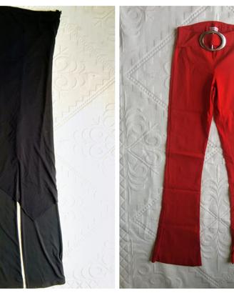 Vestito nero sera e Pantaloni fibia rossi