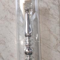 Coppia di candelabri porta candela in vetro 