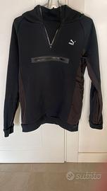 Felpa con cappuccio e mezza zip da donna Puma