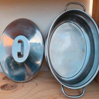 Pentola ovale in acciaio inox 18/10 Vintage 34x25
