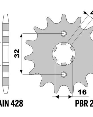PIGNONE 14 DENTI VENT  YAMAHA YZF-R125