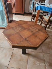 tavolino in legno 40x80 cm  ottagonale 