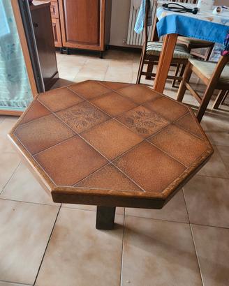 tavolino in legno 40x80 cm  ottagonale 