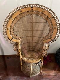 Poltrona in vimini vintage