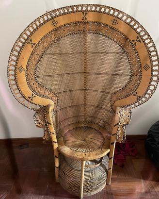 Poltrona in vimini vintage