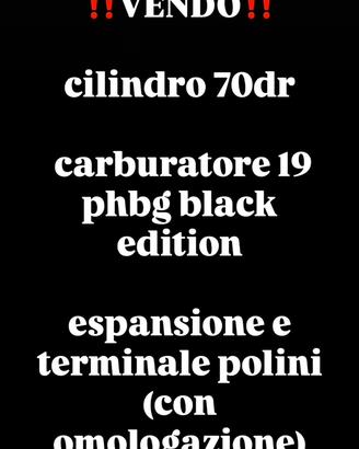 70 dr, espansione terminale polini, carb 19 phbg