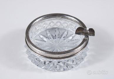 Portacenere Cristallo Italia Anni ’50 Silver