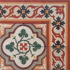 Elegante pavimentazione di cementine d'epoca