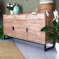 Madia moderna in legno e metallo
