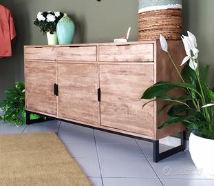 Madia moderna in legno e metallo