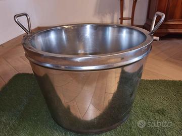 PAIOLO a bagno d'Olio in Acciaio inox usato