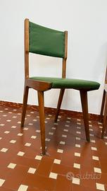 Set 6 sedie vintage anni ‘50 in legno massello