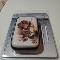 Custodia console bianca con stampa cane e gatto 