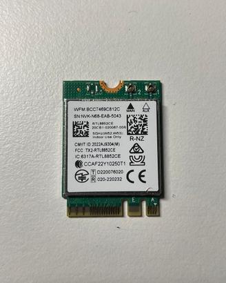 Scheda WiFi + BT 6 M.2 RTL8852CE 802.11ax