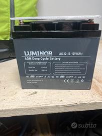 Batteria al piombo 12v45Ah nuova mai usata