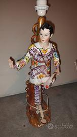 Statua / Lampada in ceramica G. Girardi anni 50/60