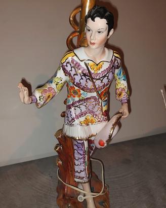 Statua / Lampada in ceramica G. Girardi anni 50/60