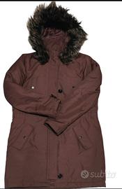 ONLY cappotto parka lungo pelliccia cappuccio L