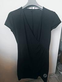 Maglia vestito nero con brillantini Calliope XL