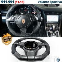 VOLANTE Sportivo Porsche 911 991 Carbonio e Pelle