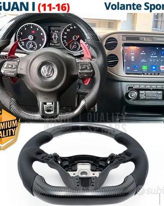 VOLANTE Sportivo per VW Tiguan Carbonio e Pelle