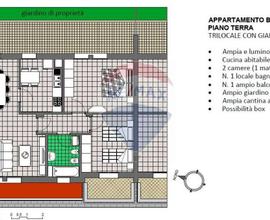TRILOCALE CON GIARDINO E BOX SINGOLO