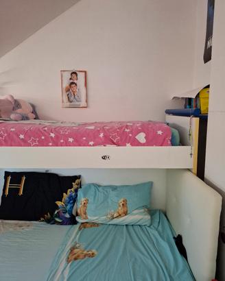 letto a castello  per mansarda