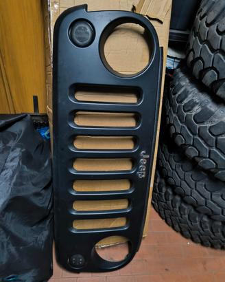 mascherina jeep Wrangler jk + frecce led fumé 